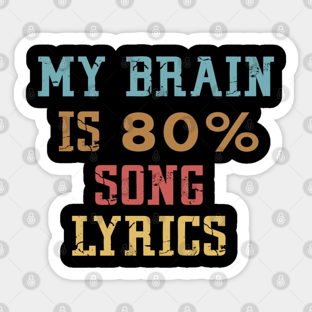 My Brain Is 80% Song Lyrics Sticker by Mr.Speak